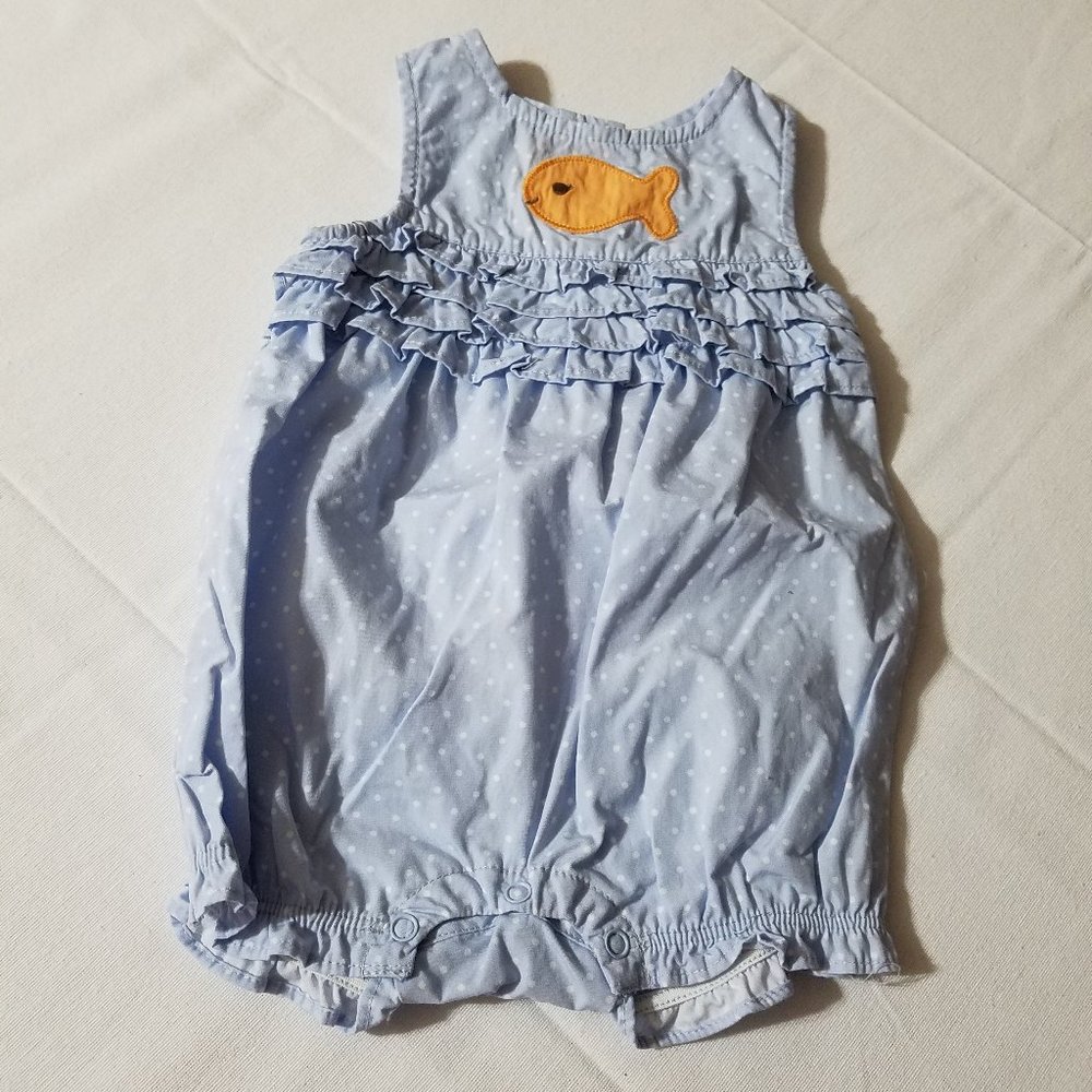 Gymboree Little Goldfish 0-3 month VGUC Romper.